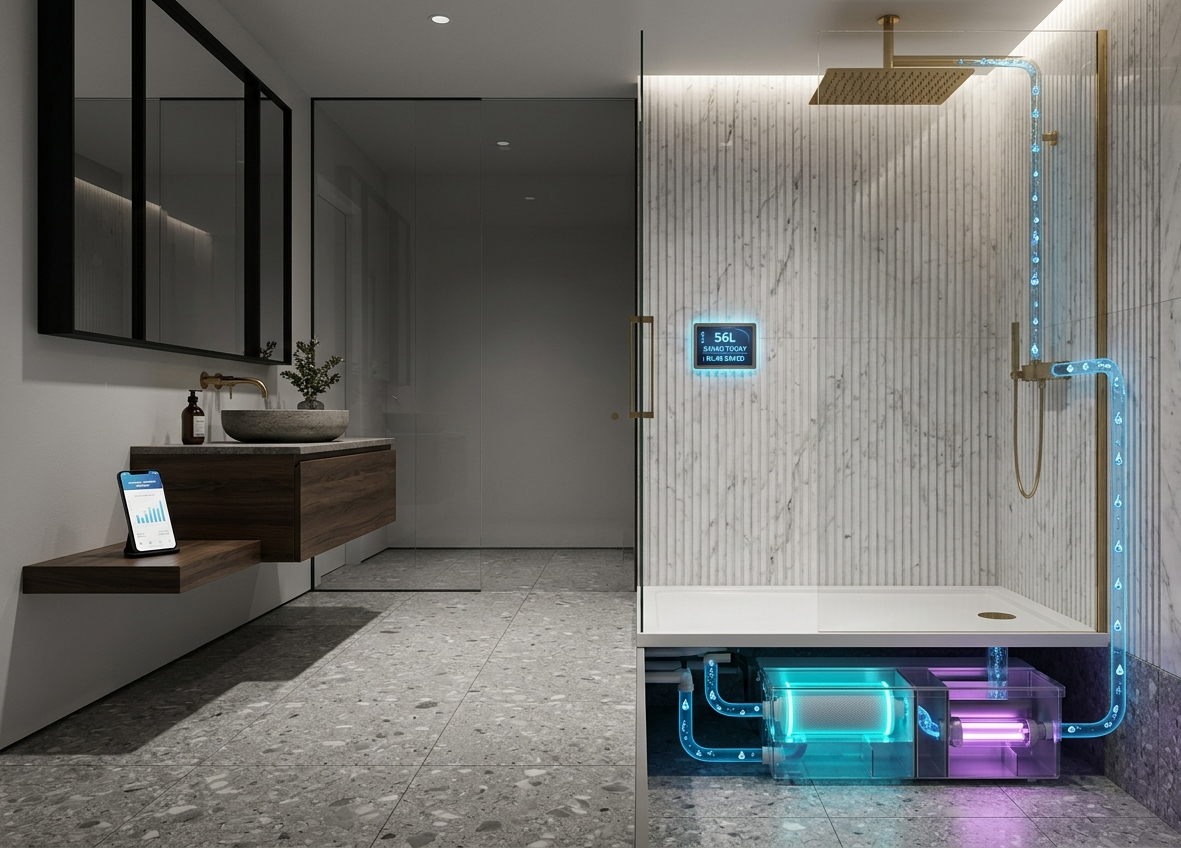 AquaSave — AI Smart Shower System that Recycles Water