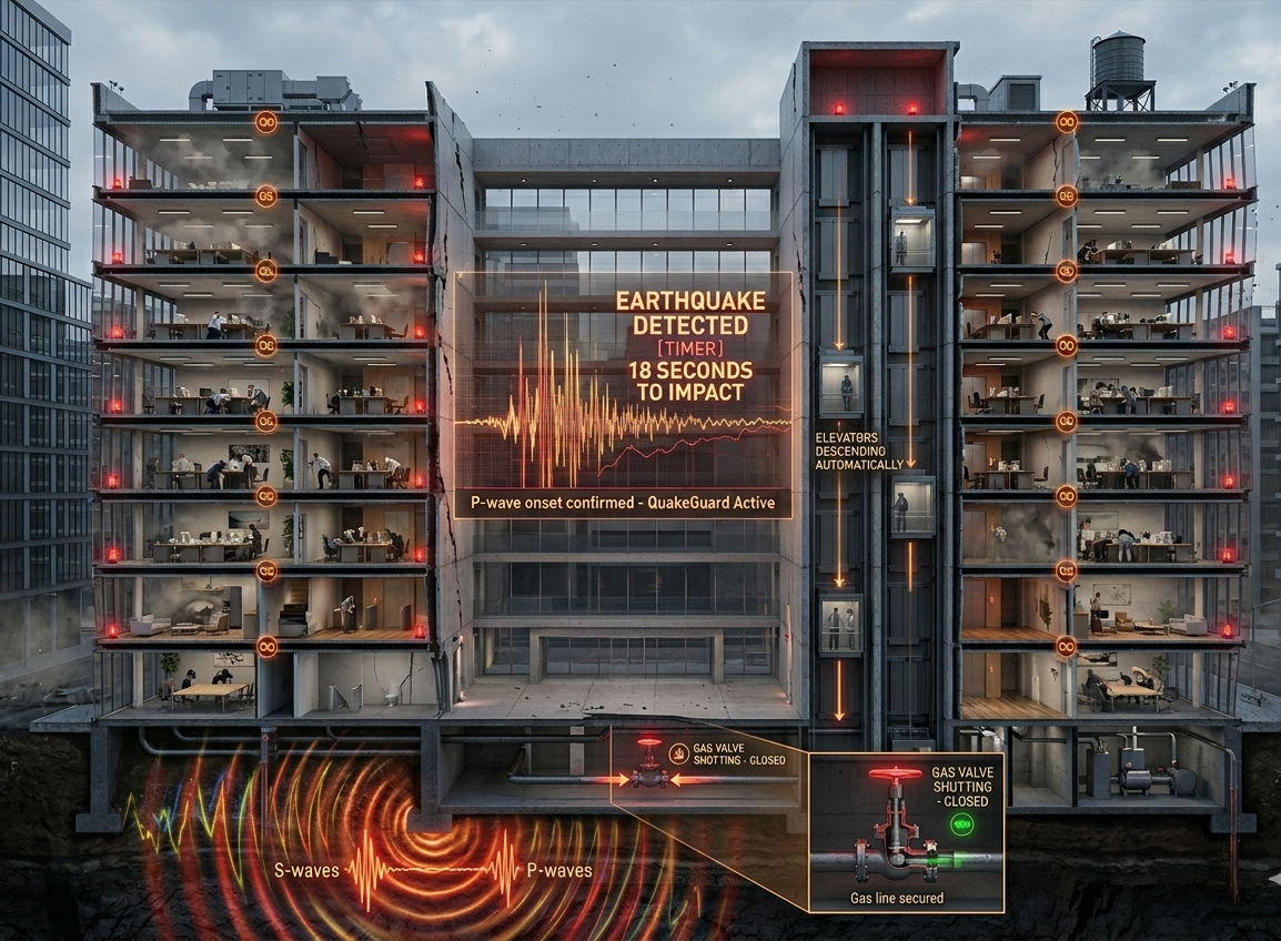 QuakeGuard — AI Earthquake Early Warning System for Buildings