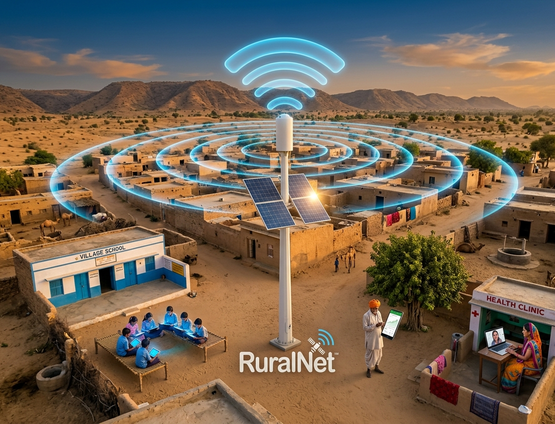 RuralNet — Solar-Powered Community WiFi Tower