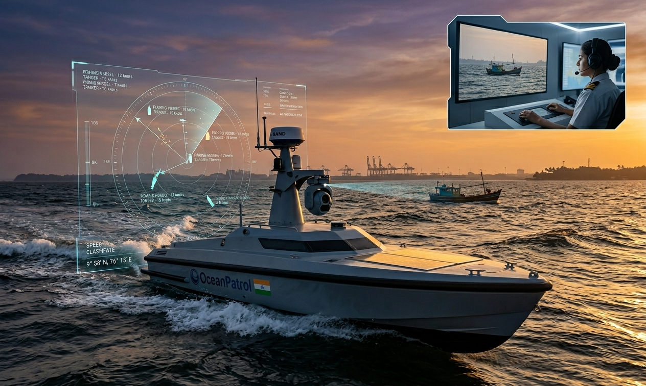 OceanPatrol — AI Autonomous Coastal Security Drone Boat