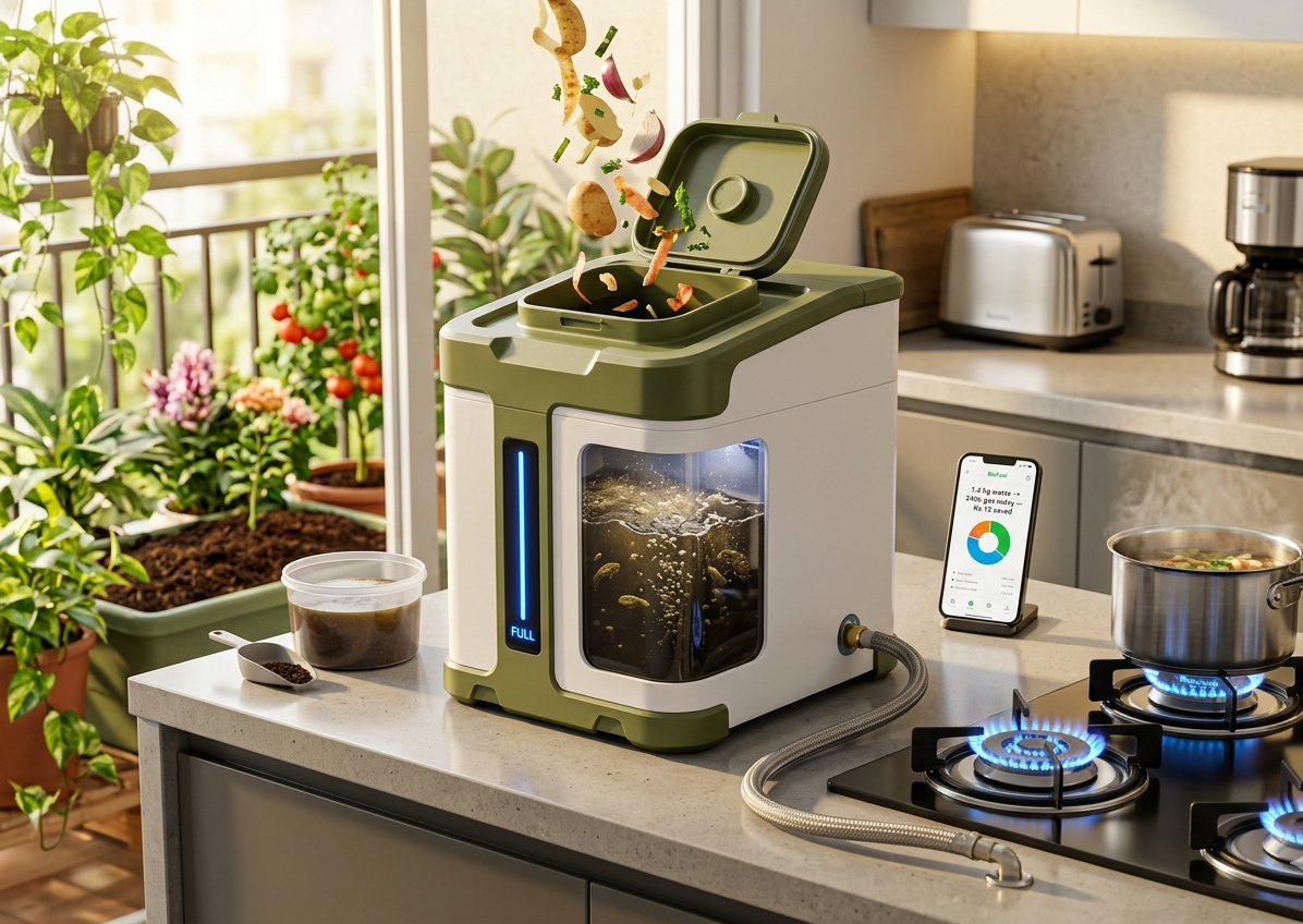 BioFuel Pod — Home Kitchen Waste to Gas Converter