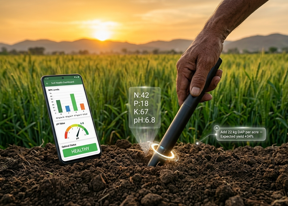 SoilIQ — AI Soil Health Testing Stick
